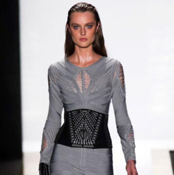 Herve Leger Dresses & Skirts - Sexy Herve Leger Pink Nude Mermaid Dress